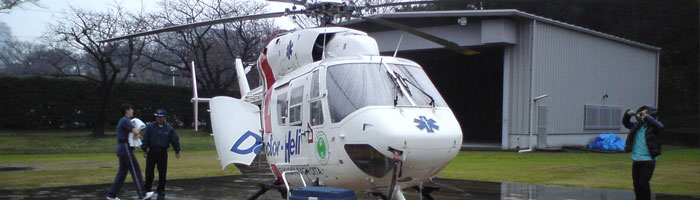 A helicopter for medical care